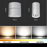 360 Degrees Rotatable Foldable COB LED Background Spot Light Surface Mounted Ceiling Lamp, 7W Warm White, 7W White, 10W Warm White, 10W White, 12W Warm White, 12W White