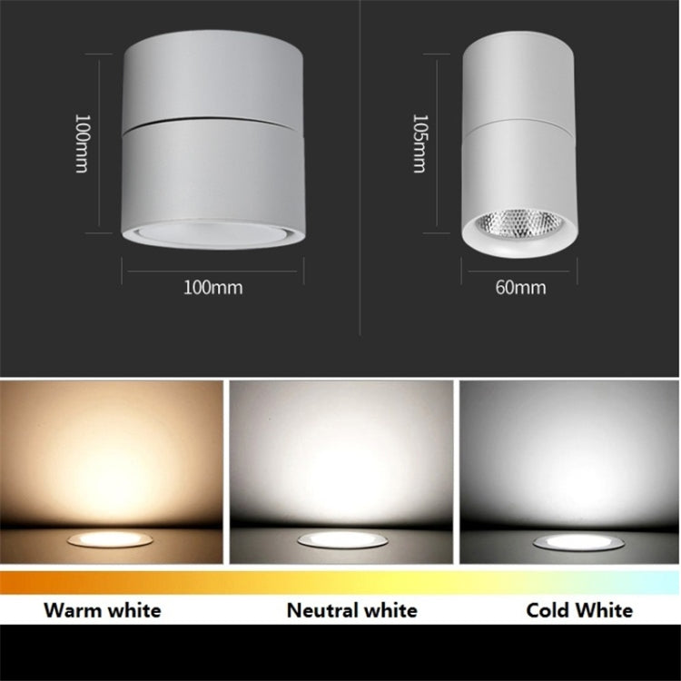 360 Degrees Rotatable Foldable COB LED Background Spot Light Surface Mounted Ceiling Lamp, 7W Warm White, 7W White, 10W Warm White, 10W White, 12W Warm White, 12W White