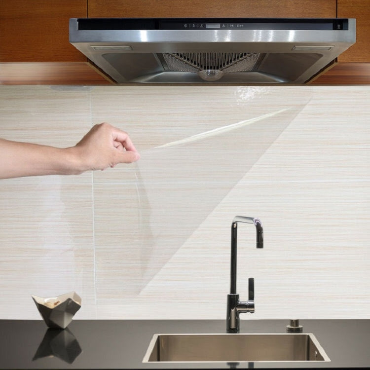 Kitchen Tile Oil-Proof Wallpaper Stovetop Waterproof Transparent Wallpaper, Transparent Wallpaper