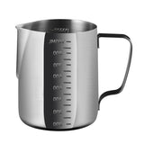 304 Stainless Steel Pointed Mouth Etched Cup Graduated Measuring Cup Milk Foam Cup Coffee Pot, 600ml, 1000ml