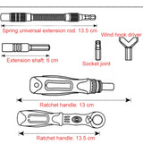 38 In 1 Labor-Saving Ratchet Multi-Purpose Screwdriver Set Household Hardware Tools Combination Screwdriver Toolbox, 38 In 1