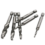 6 PCS / Set HSS Multi-Function Integrated Composite Tap Hole Tapping Chamfering, 6 PCS / Set Hole Tapping Chamfering