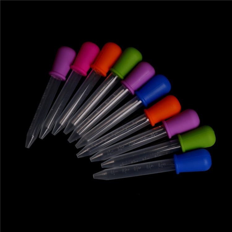 3 PCS 5ML Clear Silicone Small Plastic Feeding Medicine Liquid Graduated Pipette Dropper, Size: 12 x 2cm, Pipette Dropper