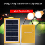 3W Solar Small System Household Multifunctional Portable Emergency Light, Yellow, Green, Red