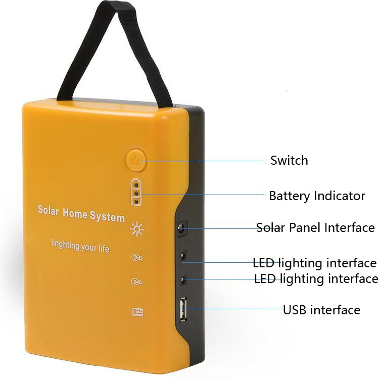 3W Solar Small System Household Multifunctional Portable Emergency Light, Yellow, Green, Red