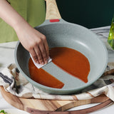 Maifan Stone Flat-Bottomed Non-Stick Pan Household Steak Frying Pan For Induction Cooker, 20cm, 24cm, 28cm