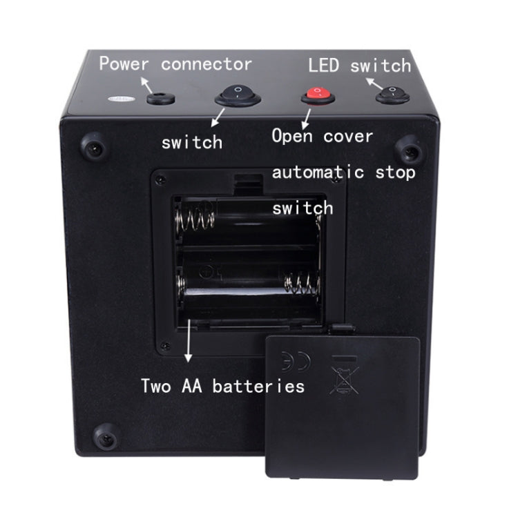 Watch Shaker Automatic Mechanical Watch Rotating Motor Winding Box, US / EU / UK Plug, Pure Carbon Fiber Pattern, Black & White, All Black, Ebony White, Ebony, Ebony Camel Flannel, Black Camel Flannel, Black Carbon Fiber Texture, Ebony Red