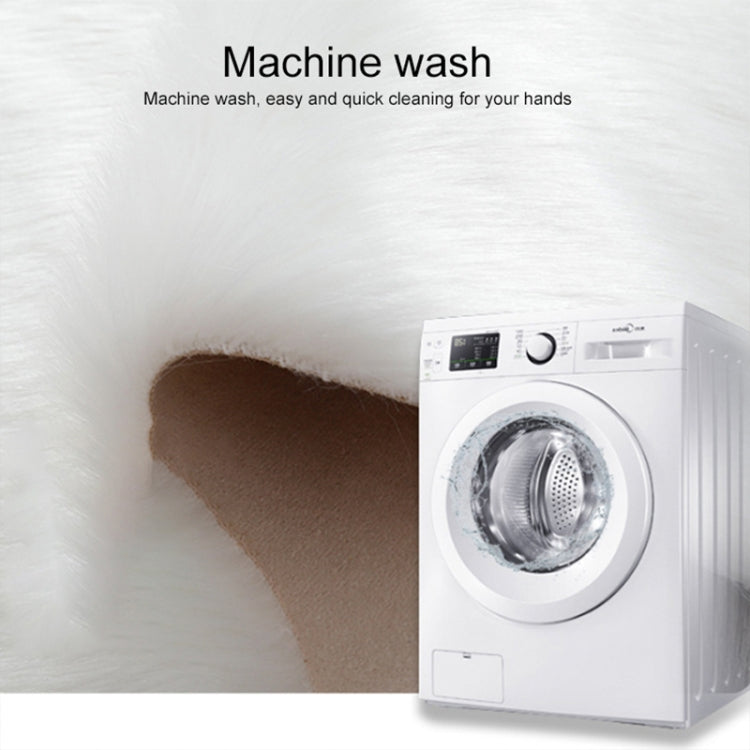 Faux Wool Leather Sofa Carpet Floor Mats Fleece Cushions Bay Window Mats, 60x180cm