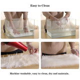 Faux Wool Leather Sofa Carpet Floor Mats Fleece Cushions Bay Window Mats, 60x180cm