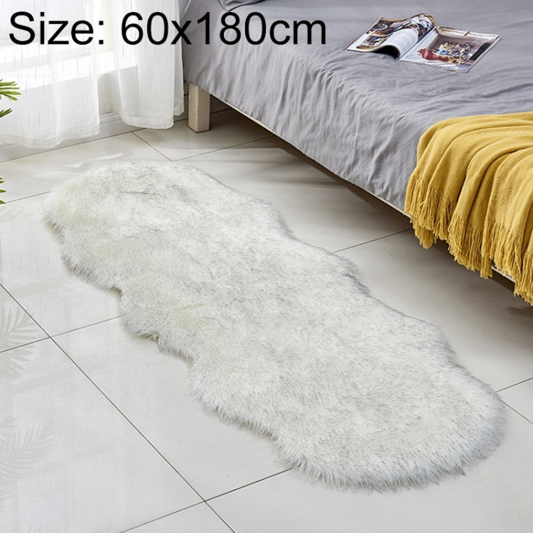 Faux Wool Leather Sofa Carpet Floor Mats Fleece Cushions Bay Window Mats, 60x180cm