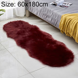 Faux Wool Leather Sofa Carpet Floor Mats Fleece Cushions Bay Window Mats, 60x180cm