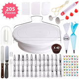 205 in 1 Cake Decorating Turntable Set Cake Decorating Mouth Baking Utensils, 205 PCS/Set 205 PCS Set