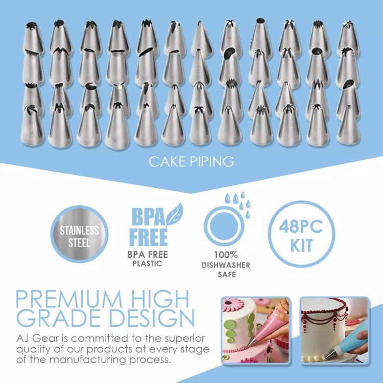 205 in 1 Cake Decorating Turntable Set Cake Decorating Mouth Baking Utensils, 205 PCS/Set