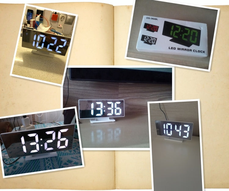 Multi-function Large Screen Electronic Clock Mute LED Mirror Alarm Clock