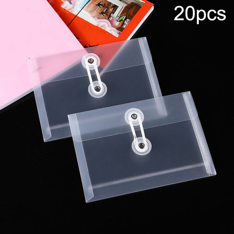 20 PCS A6 Wire-Wound File Bag Transparent Three-Dimensional File Bag Hand Account Mini Storage Bag Waterproof Test Paper Bag, Horizontal, Vertical Horizontal