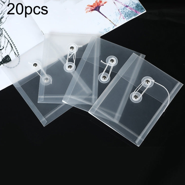 20 PCS A6 Wire-Wound File Bag Transparent Three-Dimensional File Bag Hand Account Mini Storage Bag Waterproof Test Paper Bag, Horizontal, Vertical Vertical