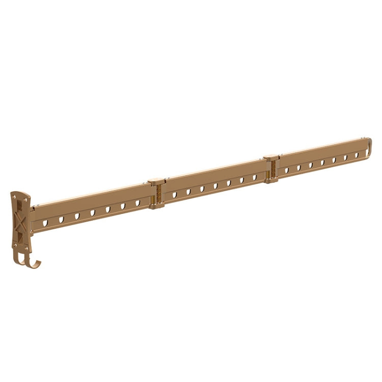 Clothes Rack Folding Telescopic Balcony Drying Rack Indoor Household Wall-Mounted Clothes Rail, Golden Long (3 Sections), Silver Long (3 Sections), Black Long (3 Sections)