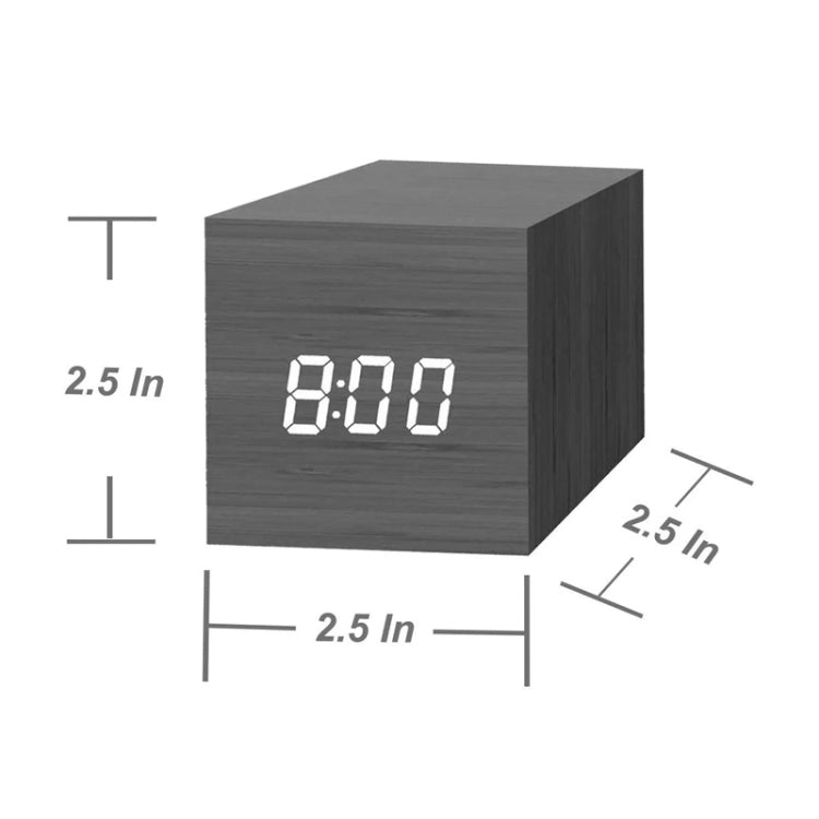 Multicolor Sounds Control Wooden Clock Modern Digital LED Desk Alarm Clock Thermometer Timer, Black White, Black Red, Black Blue, Black Green, White Wood, White Red, White Blue, White Green, Wooden White, Wooden Red, Wooden Blue, Wooden Green, Red Wood