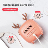 Cartoon Deer Shape Children Snooze Multifunctional USB Rechargeable Student LED Alarm Clock