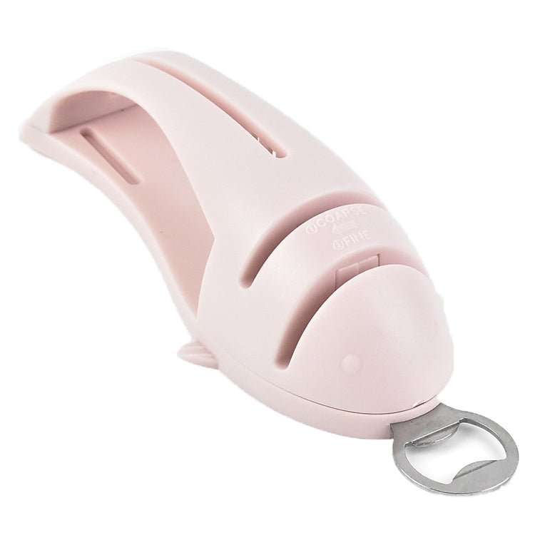 Multi-Function Fish Shape Knife Sharpener Tool Holder Diamond Tungsten Steel Knife Sharpener, Green, Pink, Black