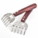 2 PCS Bear Claw Meat Divider Barbecue Tool Multifunctional Meat Shredder, Primary Colors, Red Red