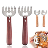 2 PCS Bear Claw Meat Divider Barbecue Tool Multifunctional Meat Shredder, Primary Colors, Red