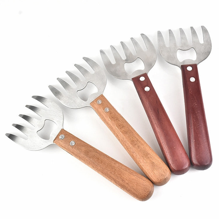 2 PCS Bear Claw Meat Divider Barbecue Tool Multifunctional Meat Shredder, Primary Colors, Red