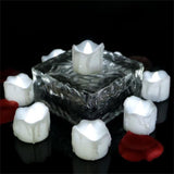 12 PCS/Box LED Candle Electronic Tea Wax Simulation Tears Electronic Candle Light Wedding Decoration Candle Light Cold White