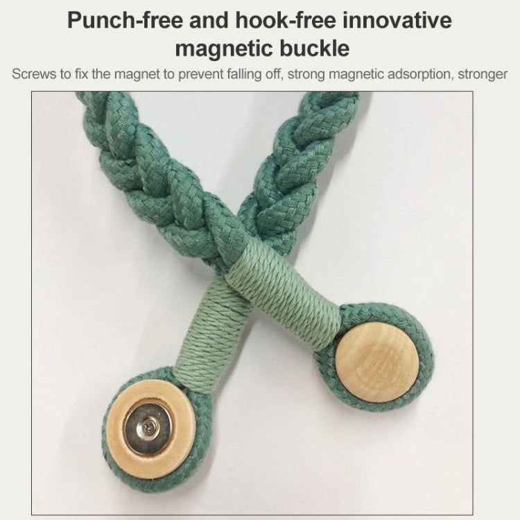 1 Pair Magnetic Buckle Twist Tie For Curtains, Pink, Grey Blue, Golden King, Conran, Off-white, Light Gray, Dark Grey