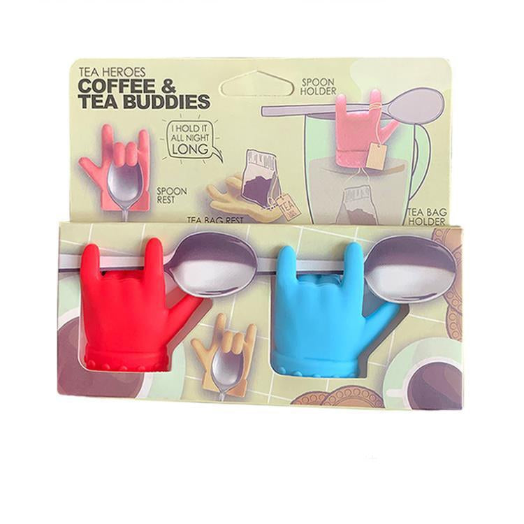2pcs Little Finger Shape Tea Heroes Teaspoon Holder ，Random Color Delivery, Teaspoon Holder