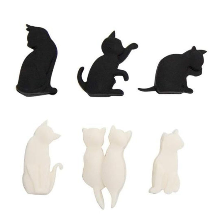 6pcs / Set Cat Drinks Wine Glass Marker Recognizer Tea Bag Hanging, Cat