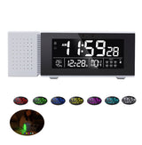 TS-P30 Multifunctional Night Light Alarm Digital Clock with FM Radio & Temperature / Humidity Display & IR Sensor Function, White, Green, Blue, Black, Pink White