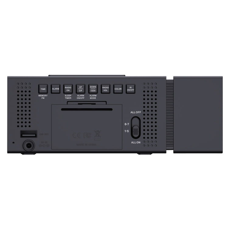 TS-P30 Multifunctional Night Light Alarm Digital Clock with FM Radio & Temperature / Humidity Display & IR Sensor Function, White, Green, Blue, Black, Pink