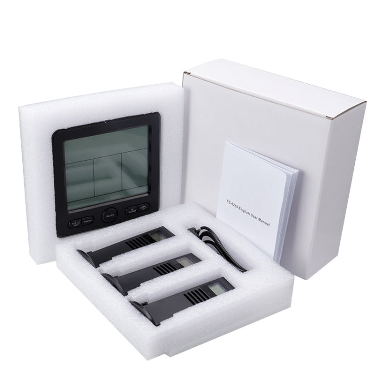 Three Dragged Multi-Function Wireless Thermometer And Hygrometer Indoor And Outdoor High-Precision Thermometer With Color Alarm, Wireless Thermometer