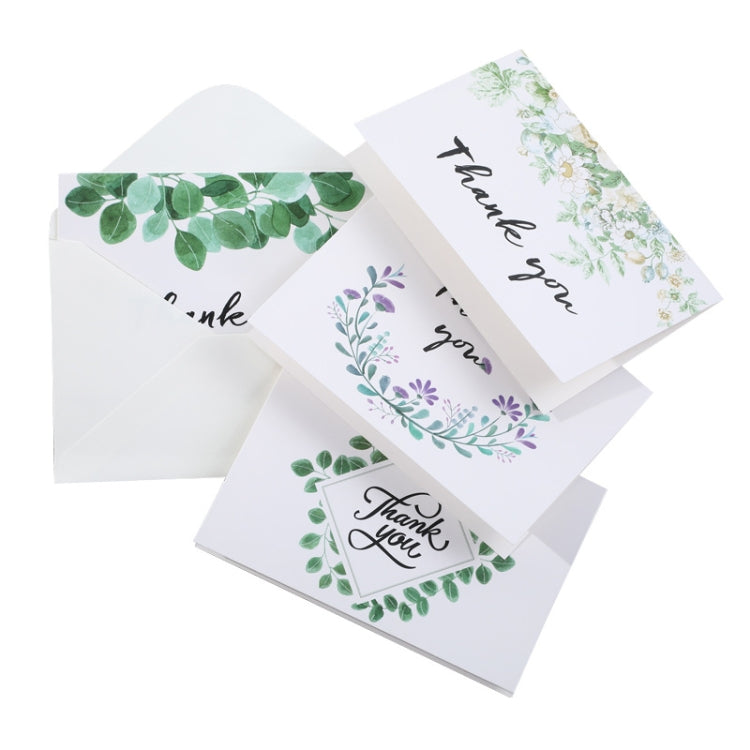 6pcs / Set Thank You Card Creative Half-Fold Greeting Card, Half-Fold Greeting Card