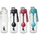 Cartoon Cat Pattern Tea Water Separation Plastic Cup With Spoon, White, Red, Blue, Black