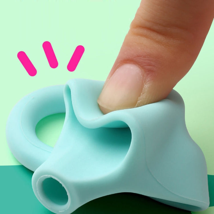 10pcs Children Calligraphy Posture Correction Grip Pen Tool Silicone Three-Finger Pencil Case, Random Colour Delivery, 50 PCS