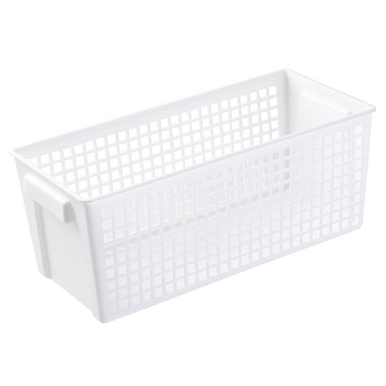 Desktop Snacks & Sundries Storage Basket Rectangular Plastic Storage Basket, Small （White）, Small （Light Green）, Large (White), Large（Llight Green）