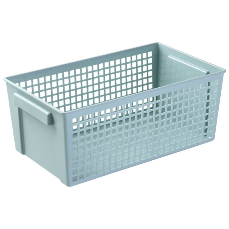 Desktop Snacks & Sundries Storage Basket Rectangular Plastic Storage Basket, Small （White）, Small （Light Green）, Large (White), Large（Llight Green）