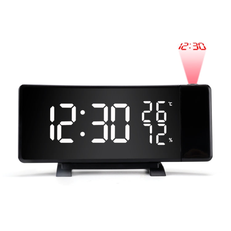 Three-color Projection Radio Alarm Clock USB Digital Alarm Clock Thermometer & Hygrometer, Three-color Projection Three-color Projection
