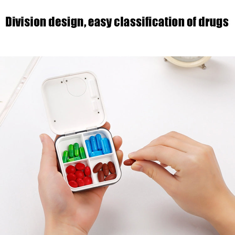 Electronic Smart Timing Medicine Box Portable Medicine Dispensing Storage Box, Blue, Gray