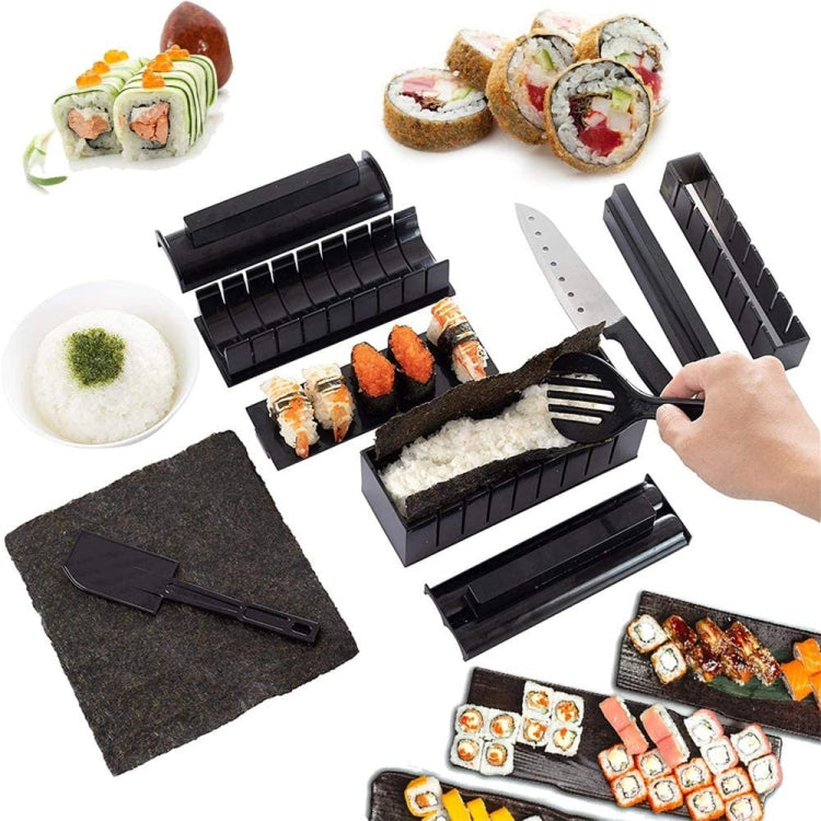 11 in 1 Sushi Mold With Sushi Knife Rice Ball Mold DIY Home Creative Sushi Roll Set, Sushi Roll Set