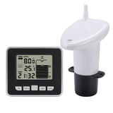 TS-FT002 Multifunctional Ultrasonic Electronic Water Tank Level Gauge With Indoor Temperature Thermometer Clock Display Water Level Gauge, TS-FT002 TS-FT002
