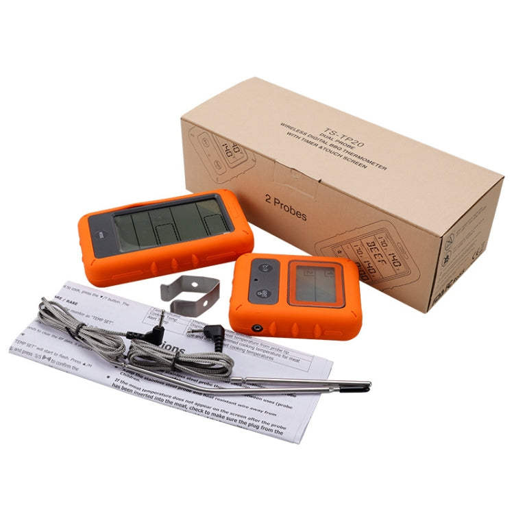 Wireless Food Thermometer Household Touch Screen BBQ Dual-Channel Kitchen Thermometer, TS-TP20