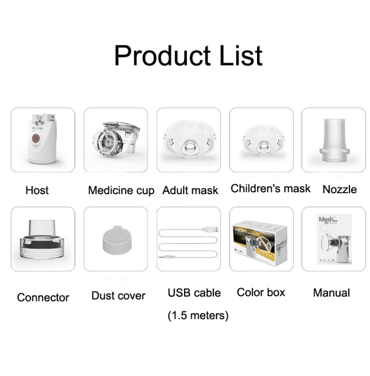 Ultrasonic Portable Micro mesh Atomizer Handheld Household Adult And Child Atomizer, YMK-R9