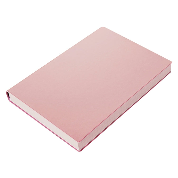 Thickened A5 Hand Book Soft Leather Notebook, A5 A5 Pink Grid