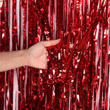 5 PCS 1 x 2m Light Rain Silk Curtain Holiday Party Decoration Photo Background Wall Decoration, Golden, Red, Blue, Green, Rose Red, Light Pink, Light Blue, Silver, Rose Gold