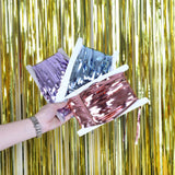 5 PCS 1 x 2m Light Rain Silk Curtain Holiday Party Decoration Photo Background Wall Decoration, Golden, Red, Blue, Green, Rose Red, Light Pink, Light Blue, Silver, Rose Gold