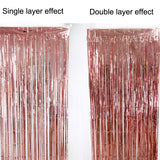 5 PCS 1 x 2m Light Rain Silk Curtain Holiday Party Decoration Photo Background Wall Decoration, Golden, Red, Blue, Green, Rose Red, Light Pink, Light Blue, Silver, Rose Gold