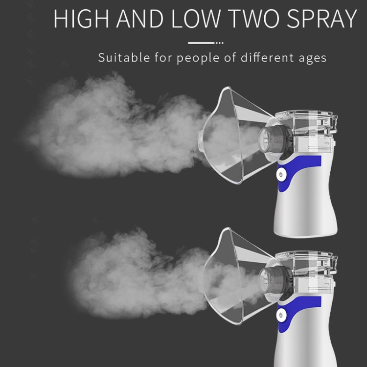 YMK-W6 Children Adult Ultrasonic Portable Micro-Mesh Atomizer Household Handheld Two-Speed Adjustable Compression Atomizer, YMK-W6(Blue), YMK-W6(Gray), YMK-W6(Green)